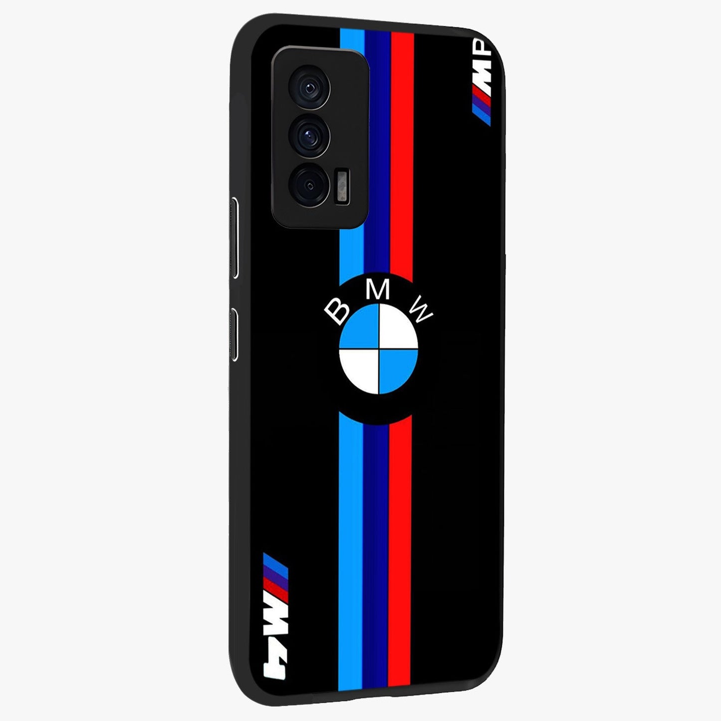 Turbo BMW Beast Glass Case upright view showcasing powerful car artwork with modern motorsport theme.