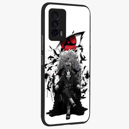 Uchiha Shadow Throne Glass Case upright view showcasing magical underwater galaxy artwork with vibrant cosmic theme.