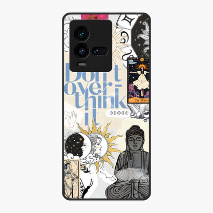 Ethereal Thoughts Glass Case showing flat back view with dreamy artistic artwork and glossy glass finish.