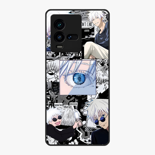 Infinity Sorcerer Chaos Glass Case showing flat back view with mystical sorcerer themed artwork and glossy glass finish.