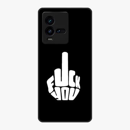 Rebel Mode On Glass Case showing flat back view with bold rebellious typography artwork and glossy glass finish.