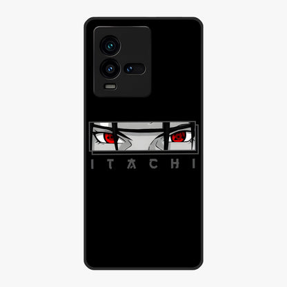 Scarlet Gaze Dominance Glass Case showing flat back view with striking red themed artwork and glossy glass finish.
