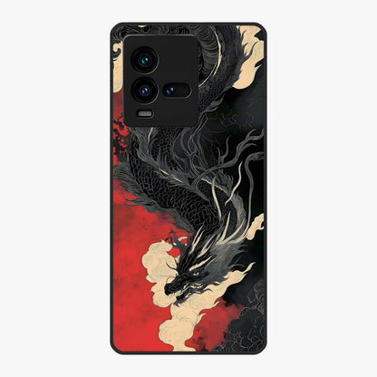 Shadow Dragon Fury Glass Case showing flat back view with fierce dragon artwork and glossy glass finish.