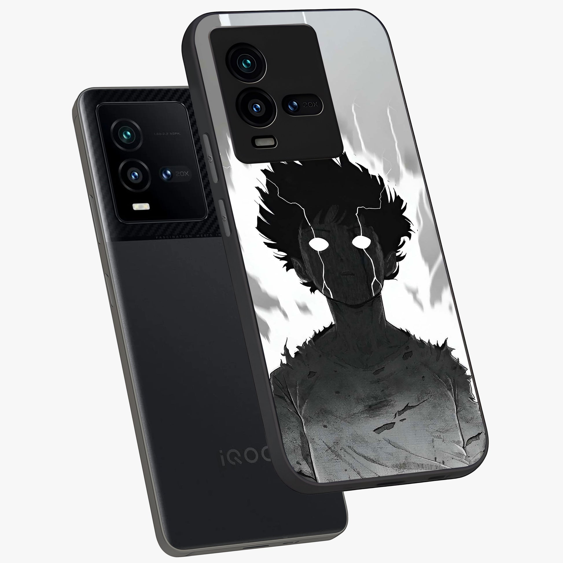 Awakened Inner Rage Glass Case displayed in angled mockup highlighting powerful graphic design and bold artistic theme.