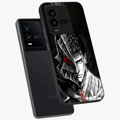 Berserker Blood Oath Glass Case displayed in angled mockup highlighting dark fantasy graphic design and powerful theme.