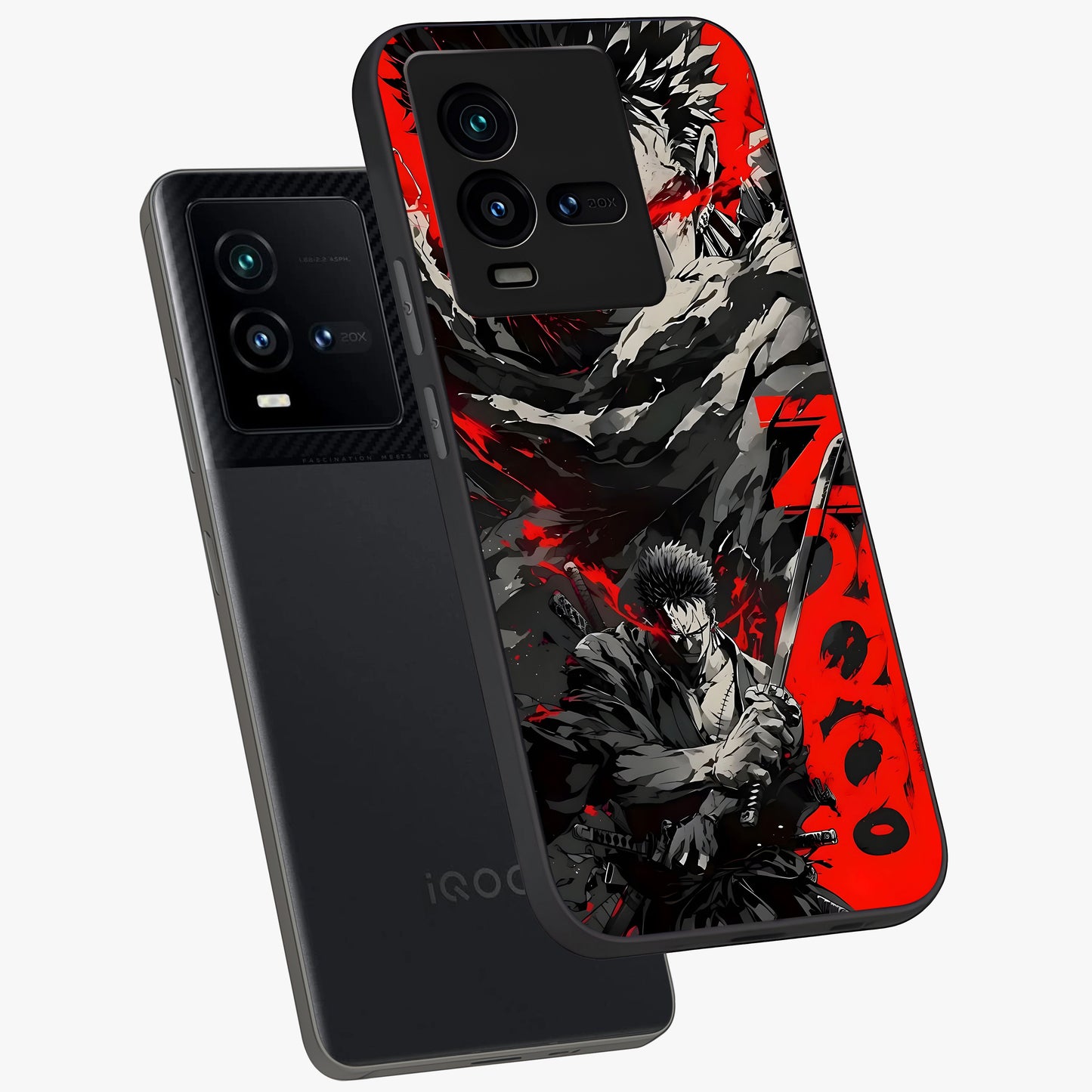 Demon Sword Resolve Glass Case displayed in angled mockup highlighting powerful demon sword illustration with dark fantasy aesthetic.