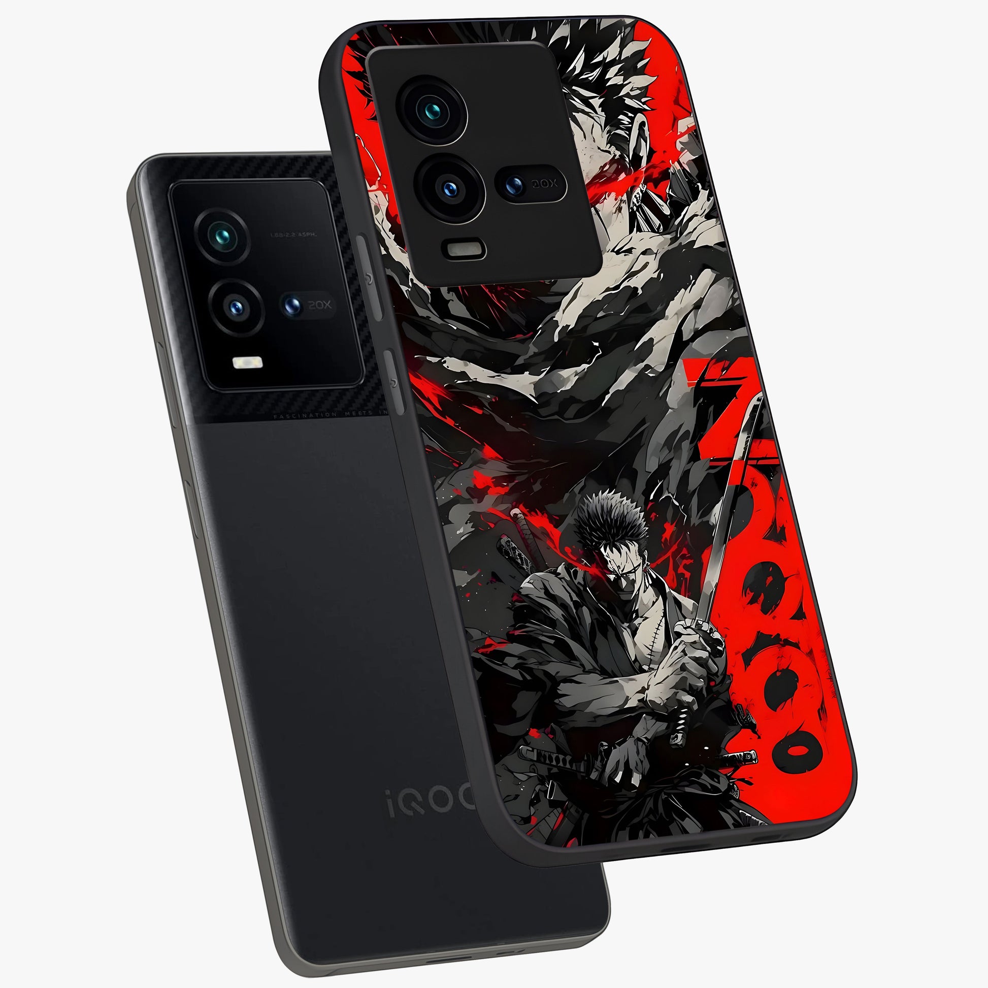 Demon Sword Resolve Glass Case displayed in angled mockup highlighting powerful demon sword illustration with dark fantasy aesthetic.