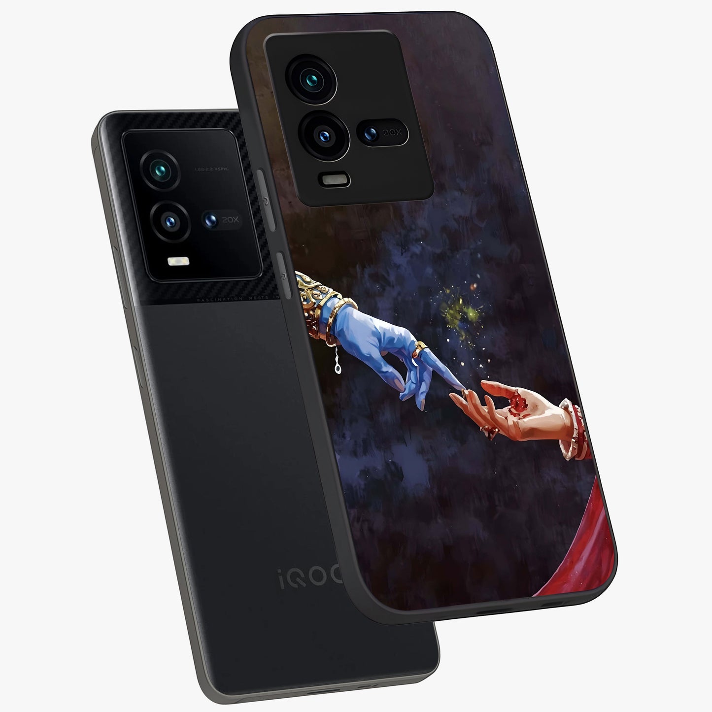 Divine Touch Eternal Glass Case displayed in angled mockup highlighting elegant divine inspired design with calm aesthetic style.