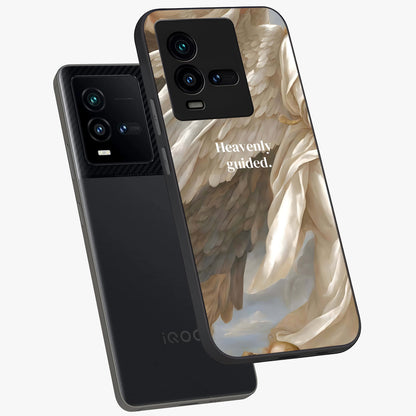 Divine Winged Grace Glass Case displayed in angled mockup highlighting graceful wing design with divine aesthetic style.