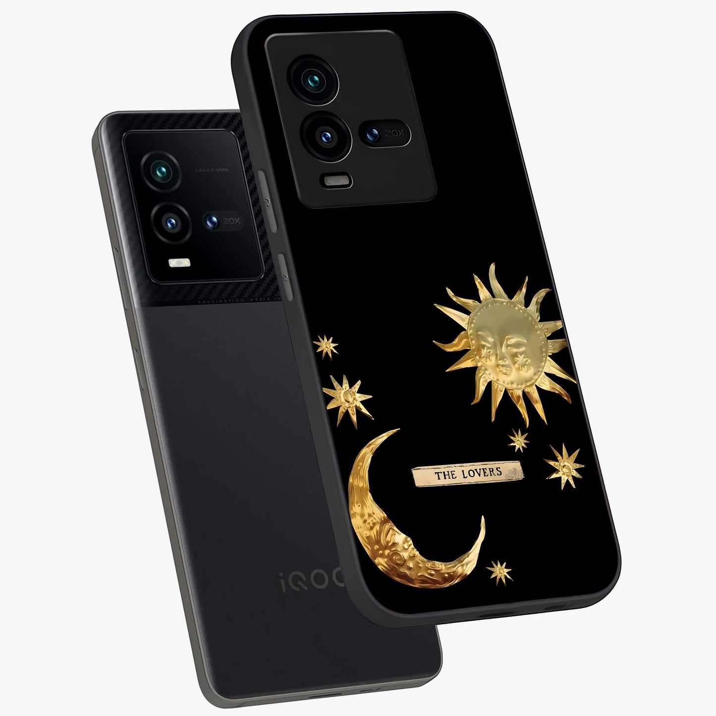 Gold Sun Blush Glass Case displayed in angled mockup highlighting radiant sun design with warm golden aesthetic.