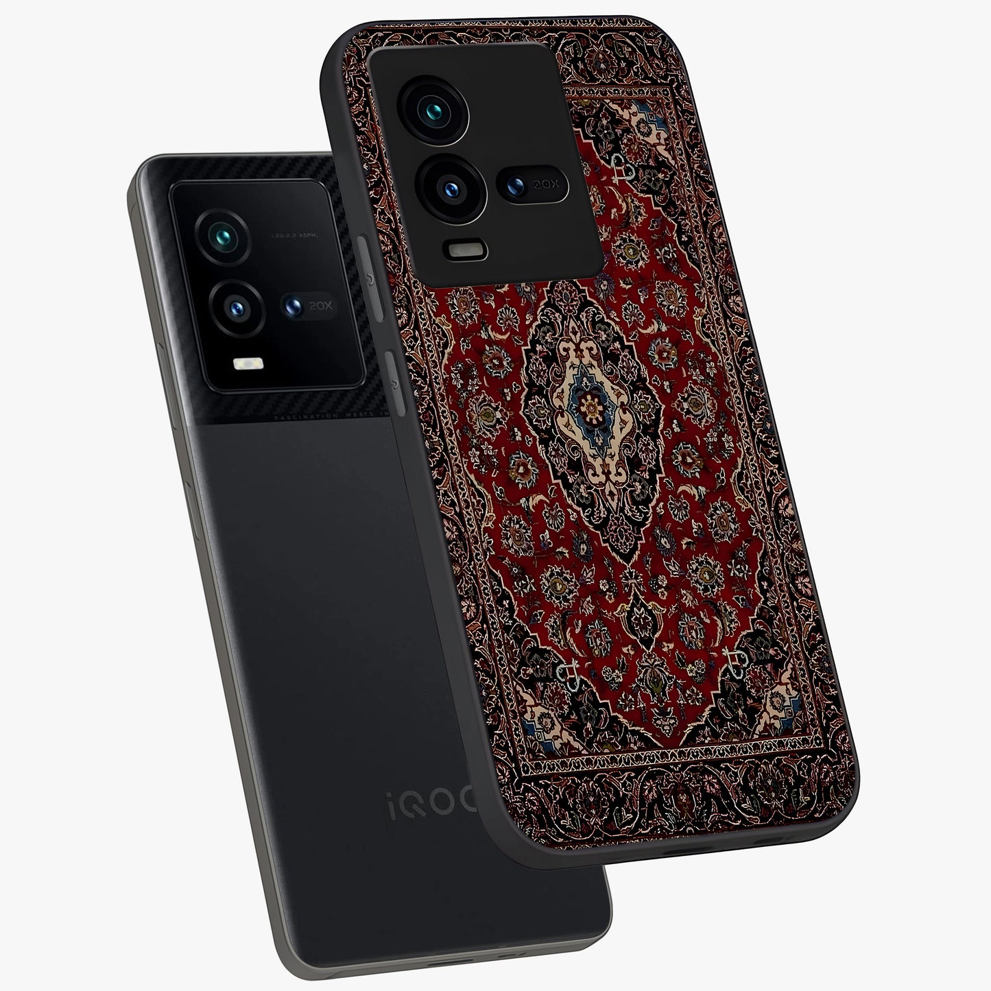 Heritage Carpet Royale Glass Case displayed in angled mockup highlighting intricate royal carpet design with heritage aesthetic.