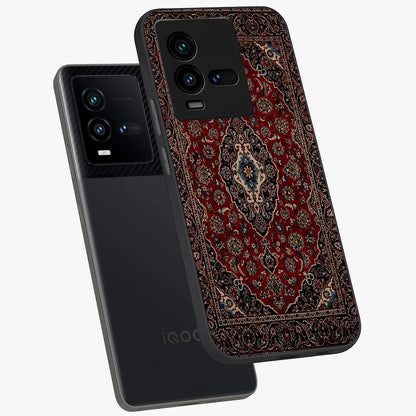 Heritage Carpet Royale Glass Case displayed in angled mockup highlighting intricate royal carpet design with heritage aesthetic.