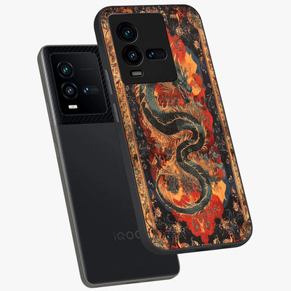 Inferno Dragon Soul Glass Case displayed in angled mockup highlighting powerful dragon illustration with inferno aesthetic.