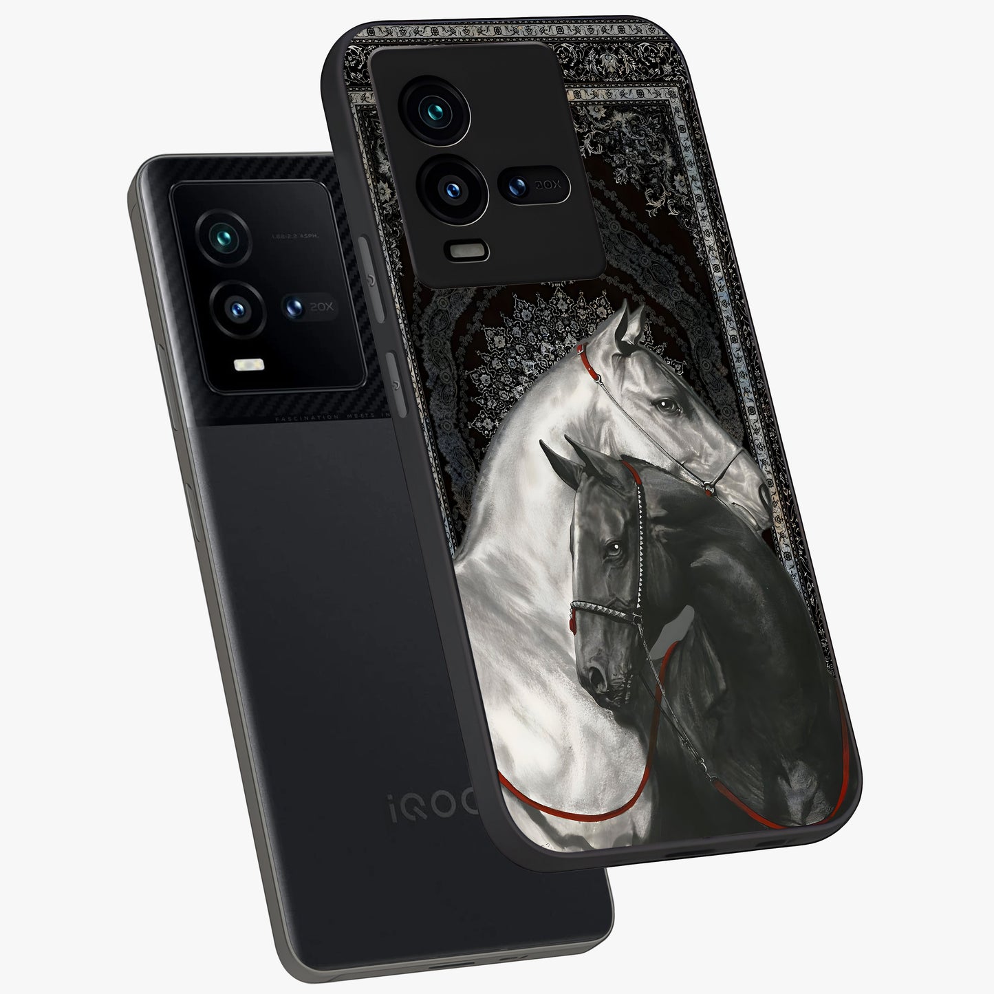 Majestic Ride Legacy Glass Case displayed in angled mockup highlighting sleek vehicle design with bold racing aesthetic.