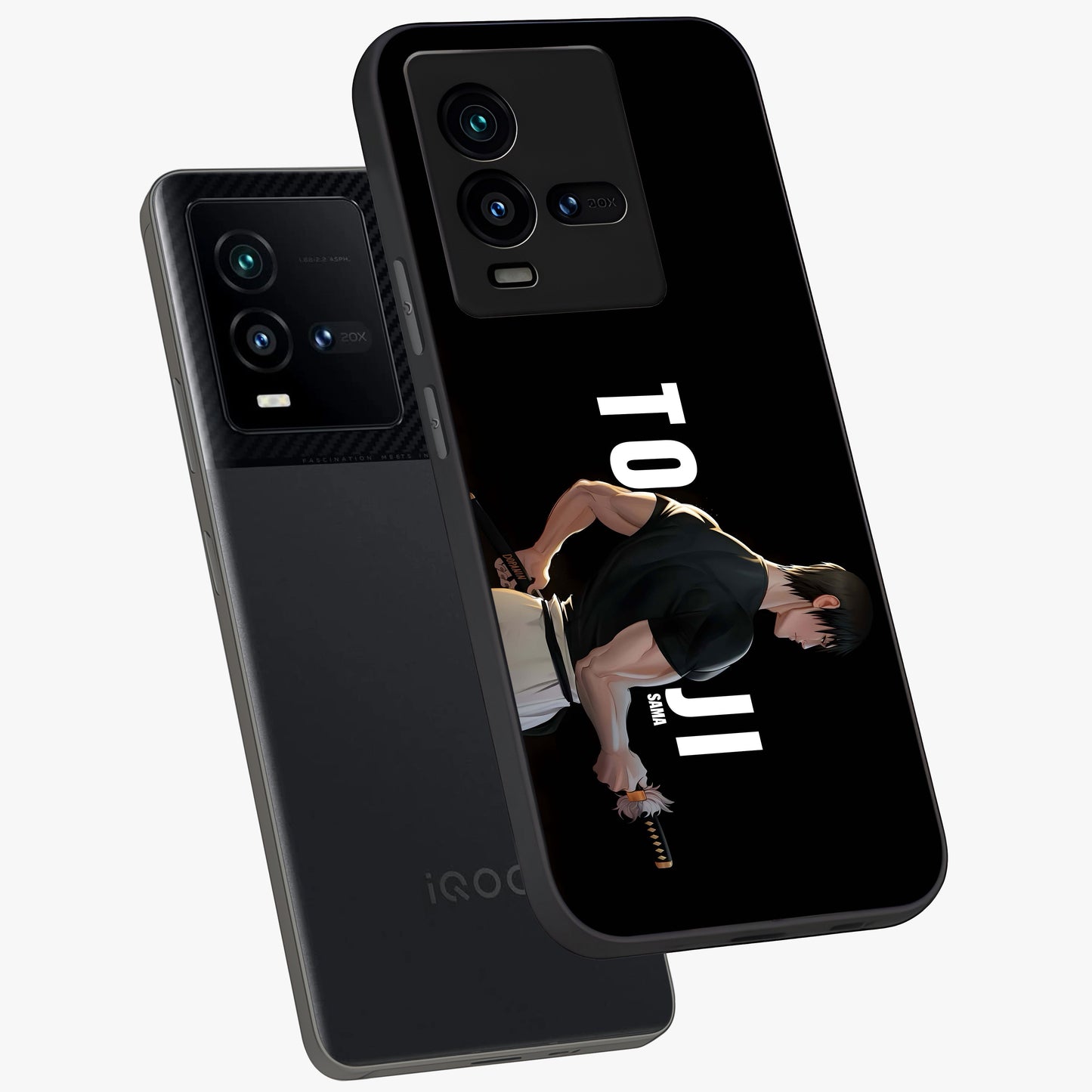 Midnight Blade Resolve Glass Case displayed in angled mockup highlighting powerful blade illustration with dramatic dark aesthetic.
