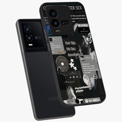 Midnight Love Echo Glass Case displayed in angled mockup highlighting elegant love inspired design with deep aesthetic style.