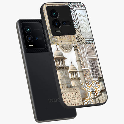 Mughal Marble Legacy Glass Case displayed in angled mockup highlighting elegant heritage marble artwork with royal aesthetic.