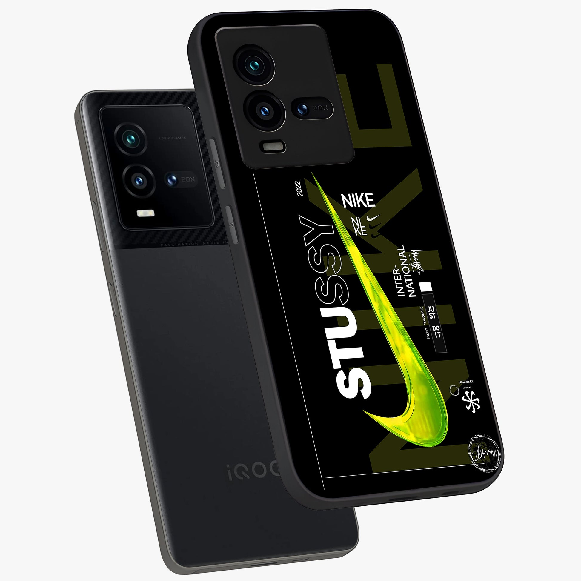 Neon Street Edition Glass Case displayed in angled mockup highlighting vibrant urban design with bold street aesthetic.