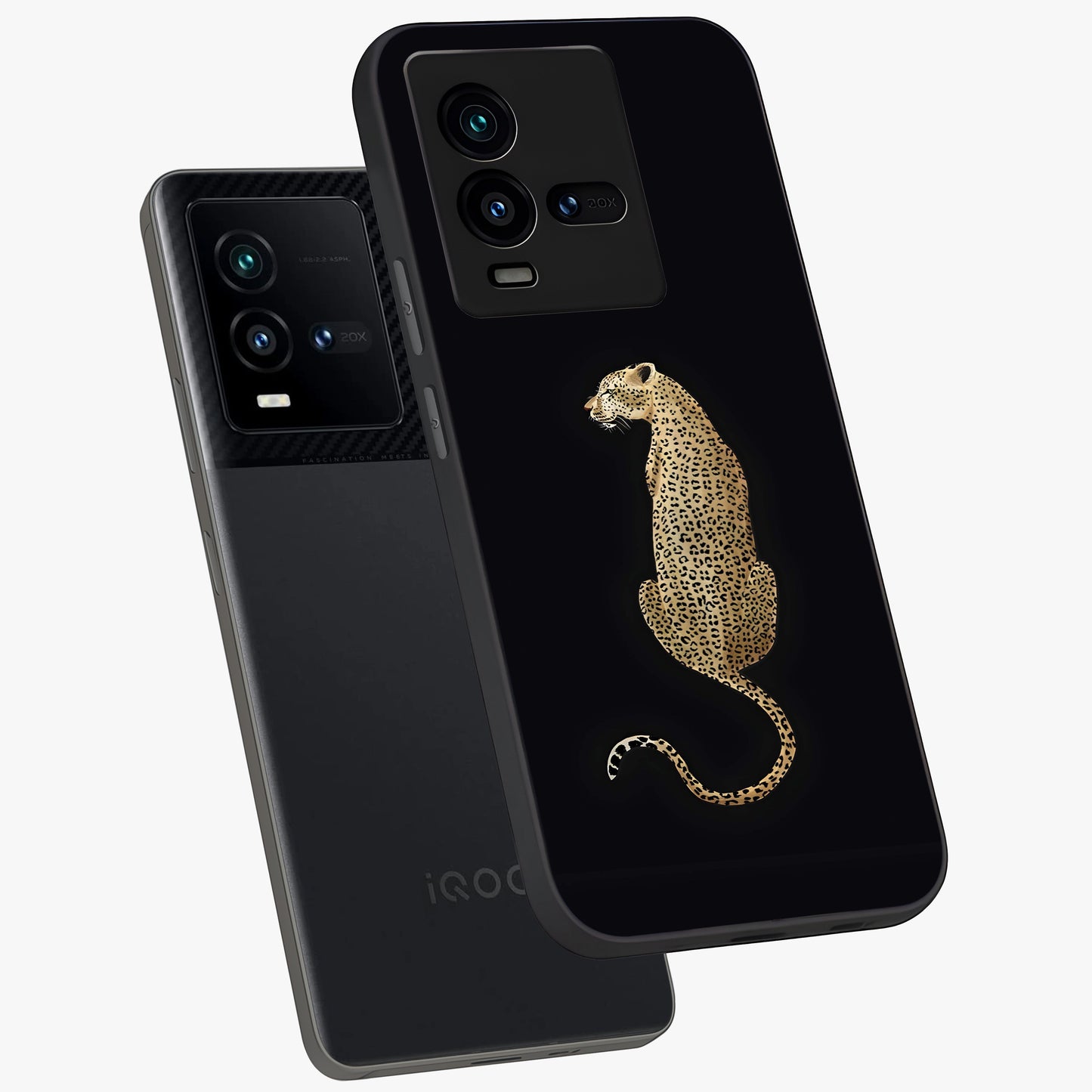 Regal Leopard Glass Case displayed in angled mockup highlighting powerful animal illustration with stylish wild aesthetic.