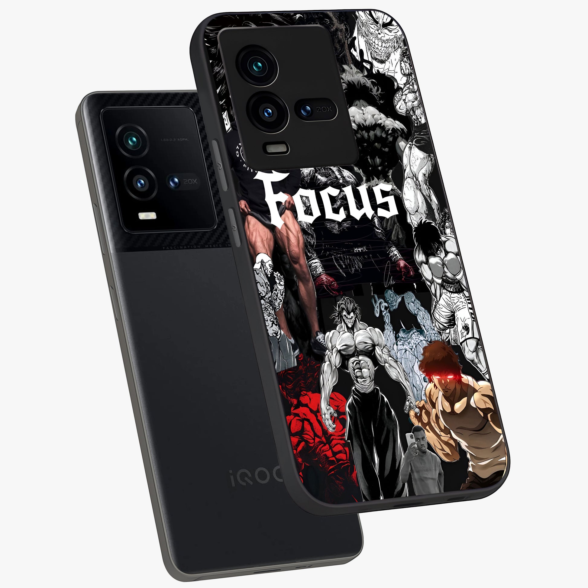 Relentless Power Focus Glass Case displayed in angled mockup highlighting bold statement design with modern aesthetic style.