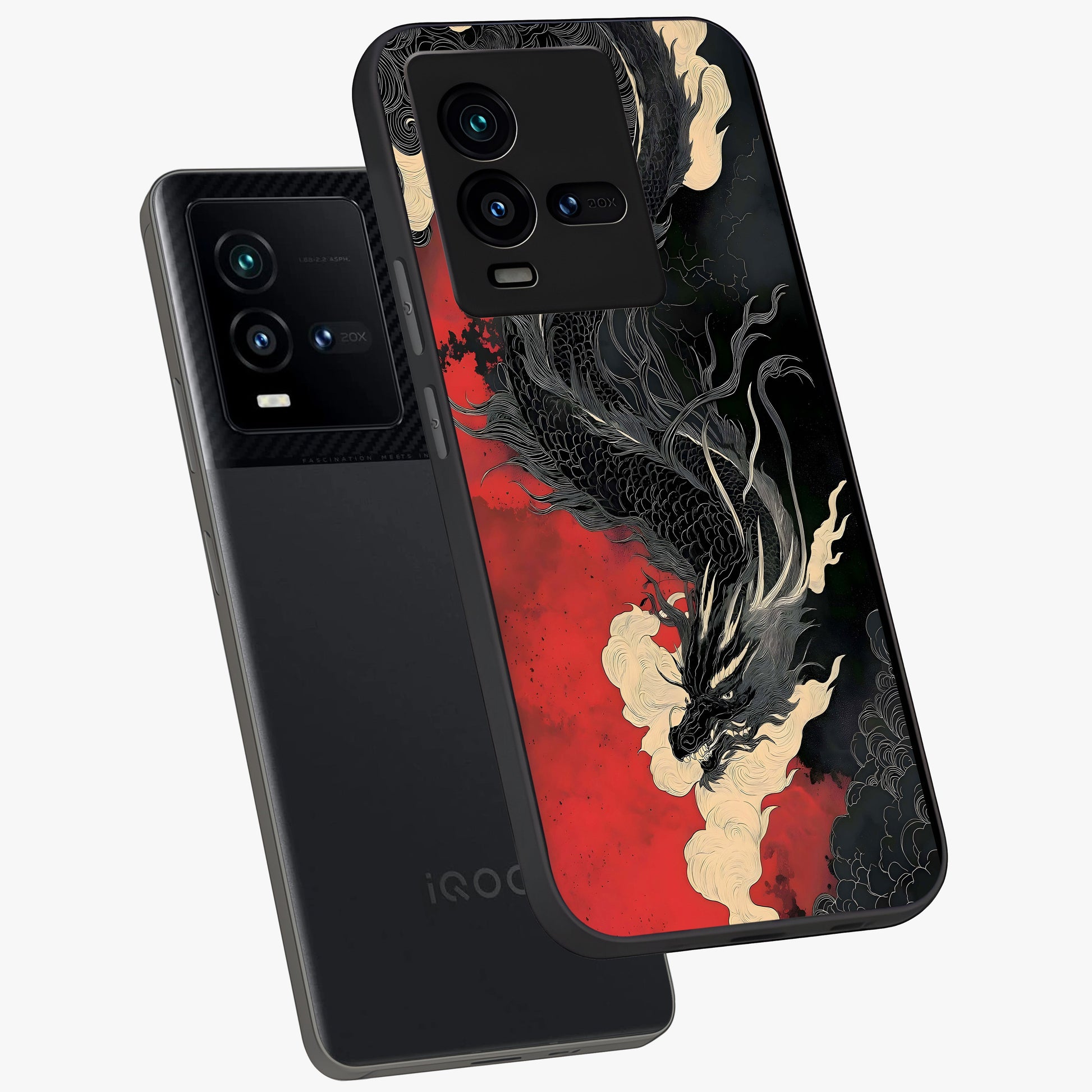 Shadow Dragon Fury Glass Case displayed in angled mockup highlighting powerful dragon illustration with dark fantasy aesthetic.