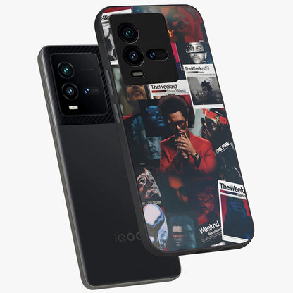 The Weeknd Glass Case displayed in angled mockup highlighting stylish pop culture inspired design with modern aesthetic.