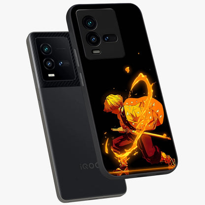 Thunder Flame Execution Glass Case displayed in angled mockup highlighting dramatic fire themed design with intense fantasy aesthetic.