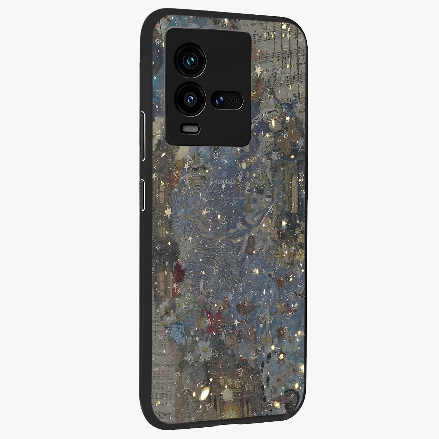 Aesthetic Astrolophia Glass Case upright view showcasing soft aesthetic theme with stylish modern look.