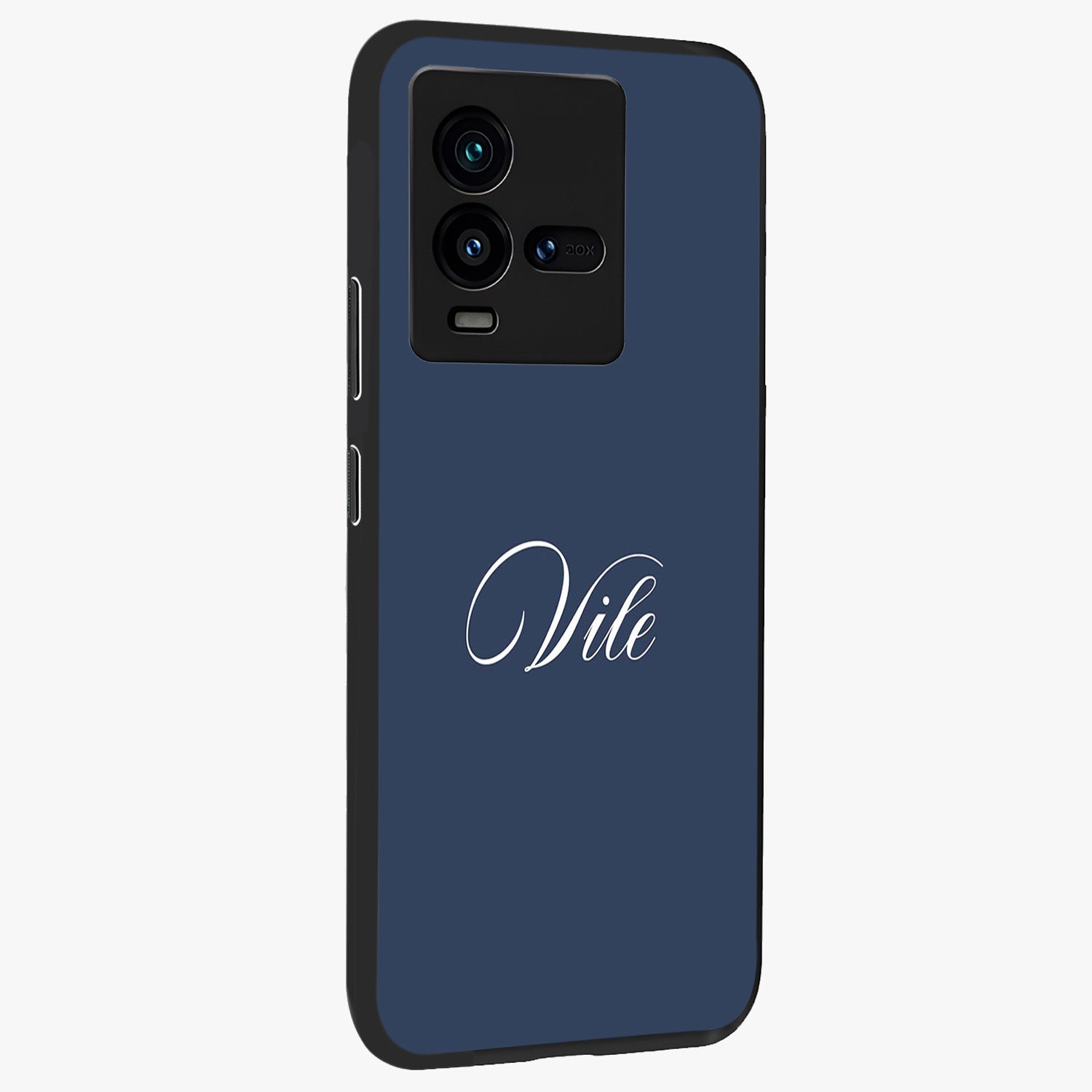 Blue Vintage Floral Pattern Glass Case displayed in angled mockup highlighting classic blue floral pattern and retro aesthetic design.