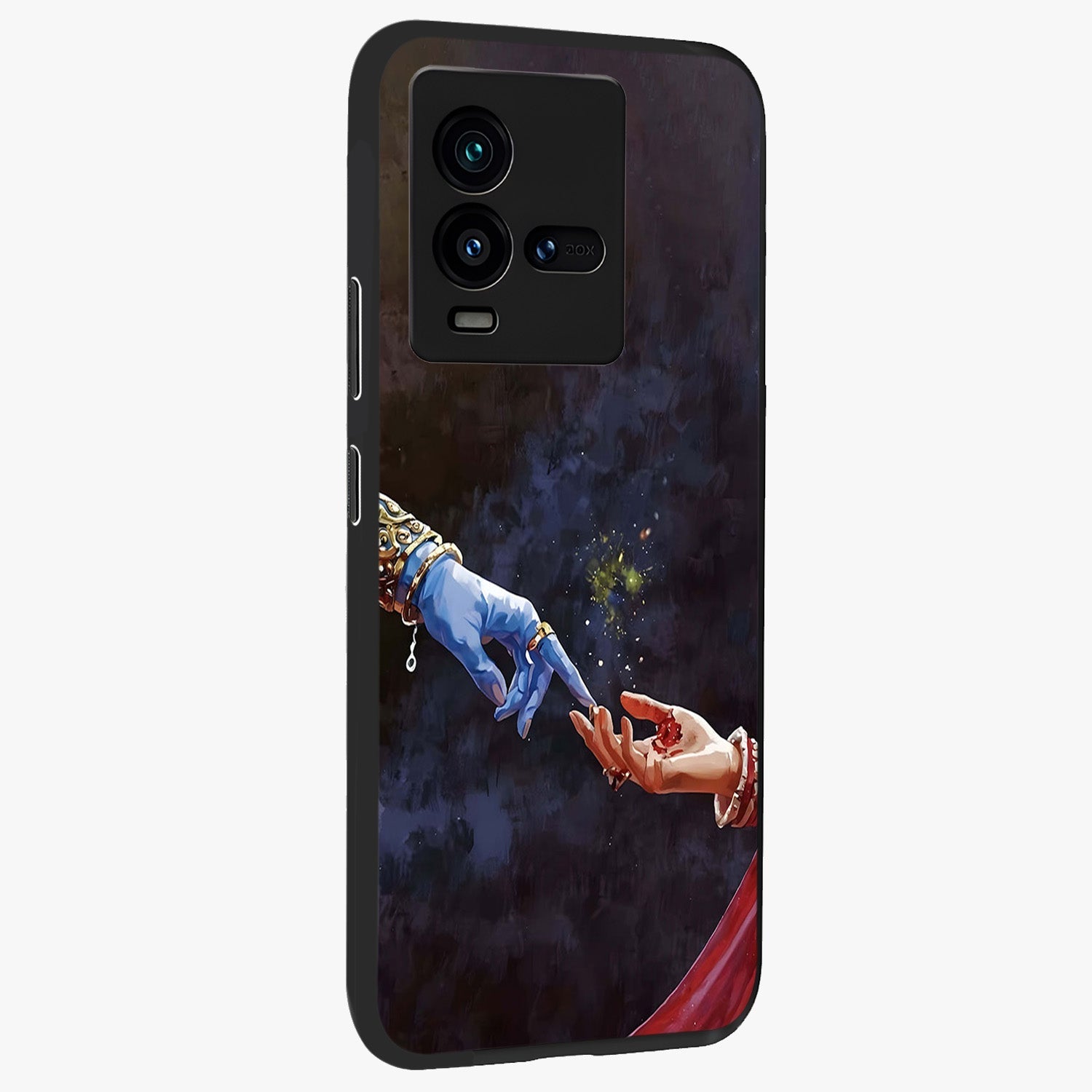 Divine Touch Eternal Glass Case upright view showcasing peaceful spiritual artwork with eternal divine theme.