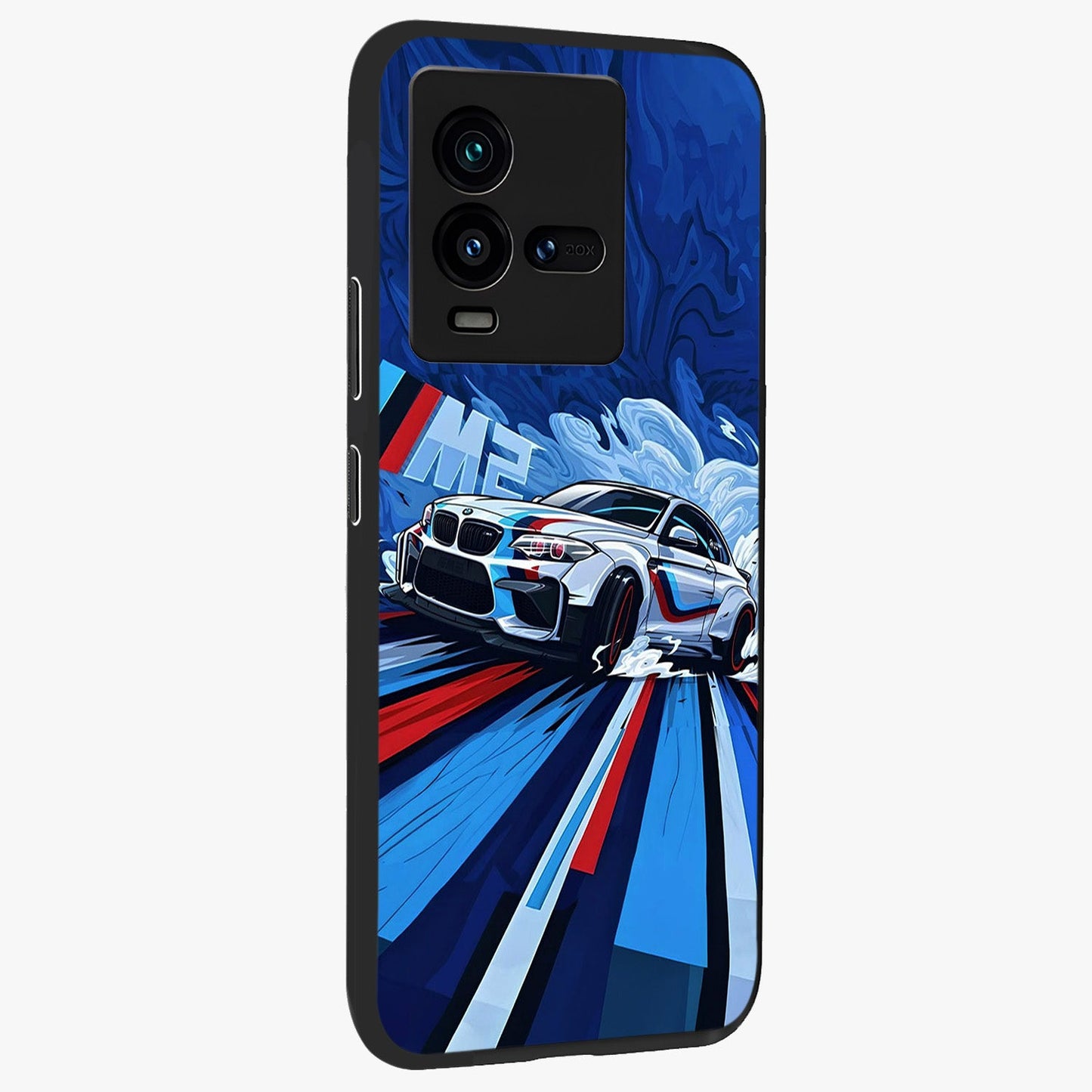 Drift Power Rush Glass Case upright view showcasing high speed racing artwork with bold automotive theme.