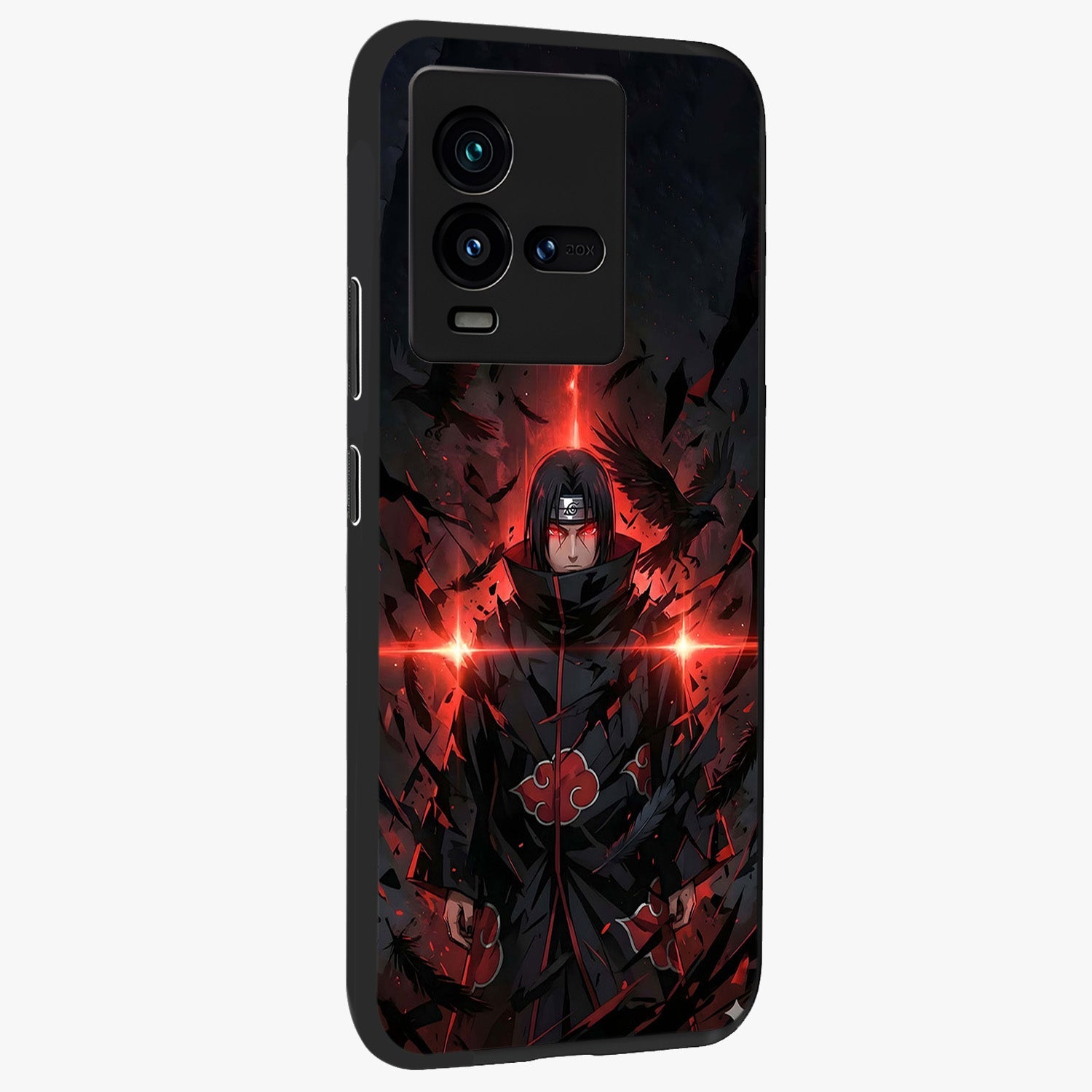 Focused Blade Discipline Glass Case upright view showcasing strong typography statement with sleek motivational theme.