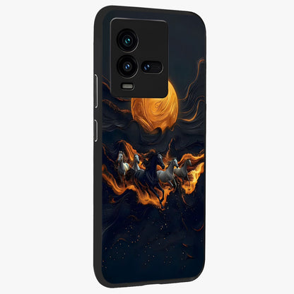 Golden Royal Heritage Glass Case upright view showcasing elegant royal artwork with classic heritage theme.