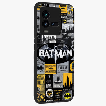 Knight Gotham Rise Glass Case upright view showcasing bold vigilante themed artwork with gothic city vibe.
