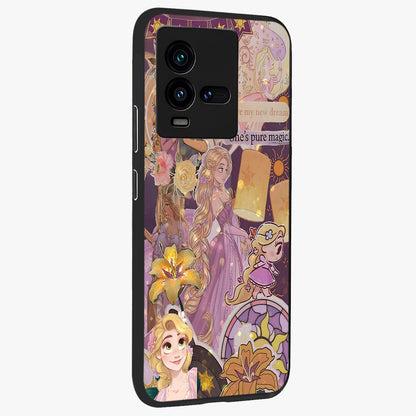 Magical Tangled Dream Glass Case upright view showcasing enchanting artistic artwork with dreamy fantasy theme.