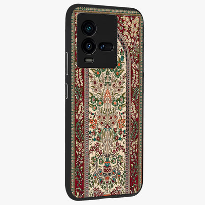 Persian Inspired Glass Case upright view showcasing decorative Persian artwork with rich heritage theme.