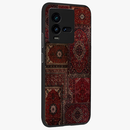 Persian Velvet Tale Glass Case upright view showcasing elegant Persian artwork with classic heritage theme.