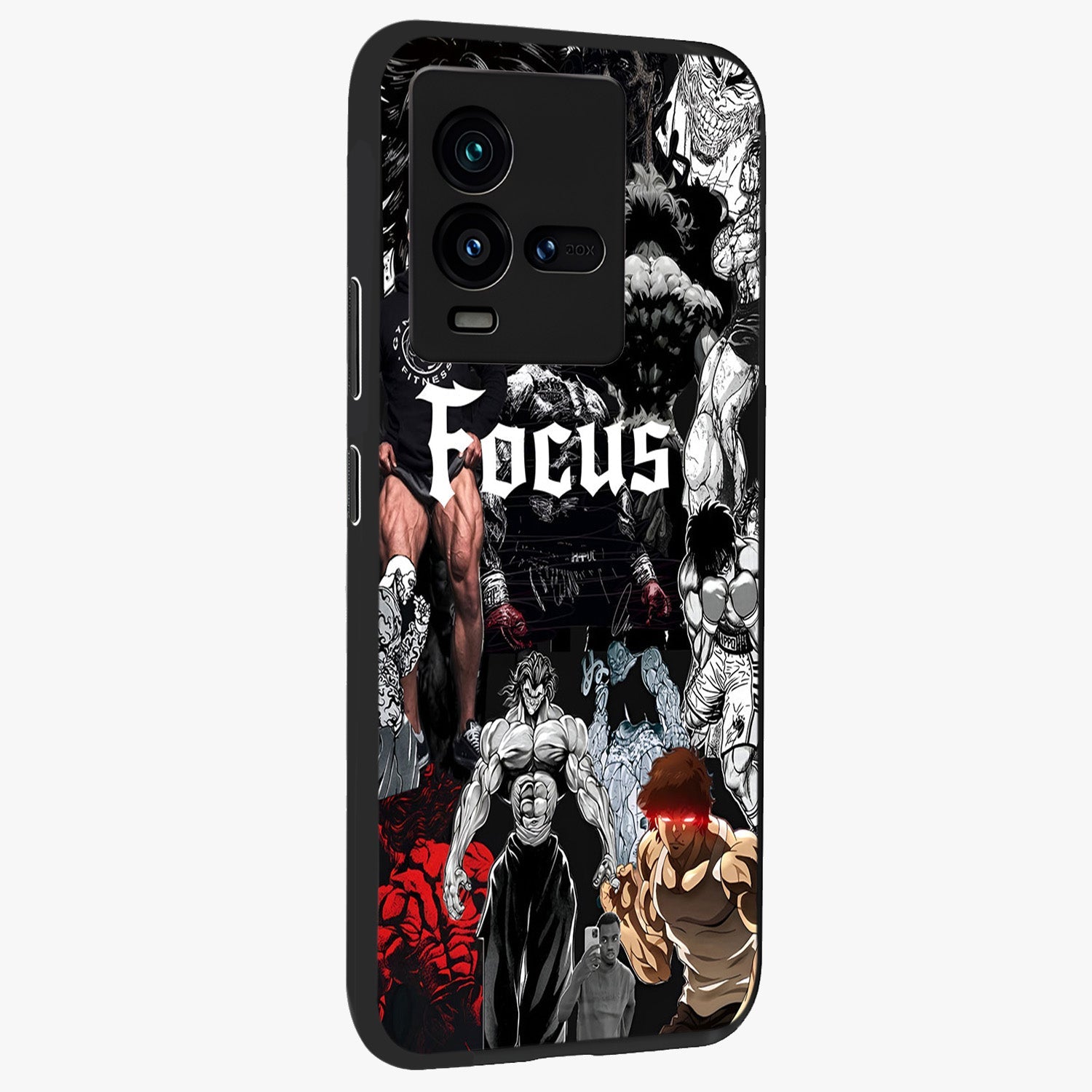 Relentless Power Focus Glass Case upright view showcasing strong inspirational artwork with powerful focus theme.