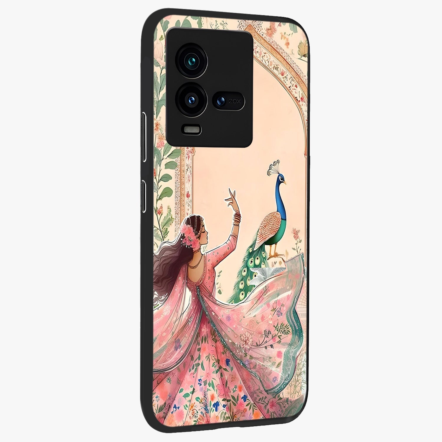Royal Grace Muse Glass Case upright view showcasing stylish artistic artwork with sophisticated royal theme.