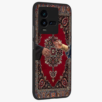 Royal Touch Reach Glass Case upright view showcasing stylish royal inspired artwork with graceful theme.