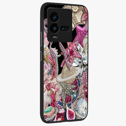 Starlit Jewel Dream Glass Case upright view showcasing radiant star inspired artwork with magical night theme.