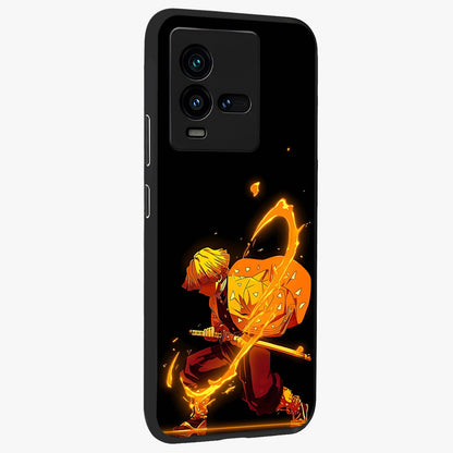 Thunder Flame Execution Glass Case upright view showcasing explosive flame artwork with dynamic action theme.