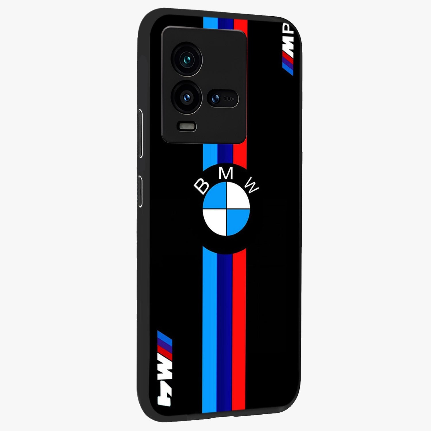 Turbo BMW Beast Glass Case upright view showcasing powerful car artwork with modern motorsport theme.