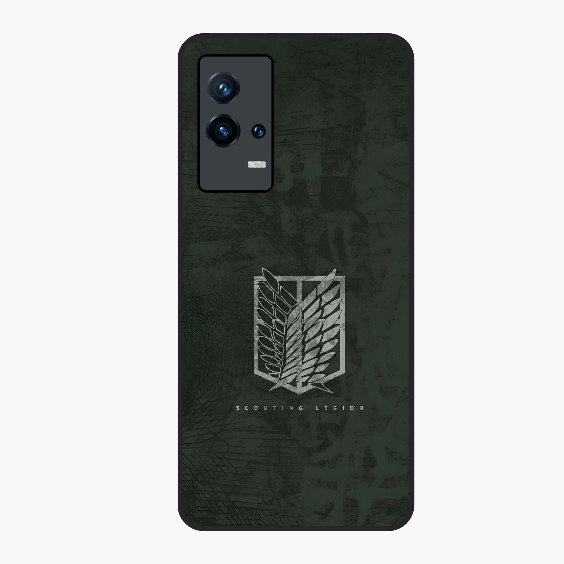 Wings Of Freedom Glass Case showing flat back view with symbolic wings artwork and glossy glass finish.