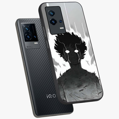 Awakened Inner Rage Glass Case displayed in angled mockup highlighting powerful graphic design and bold artistic theme.