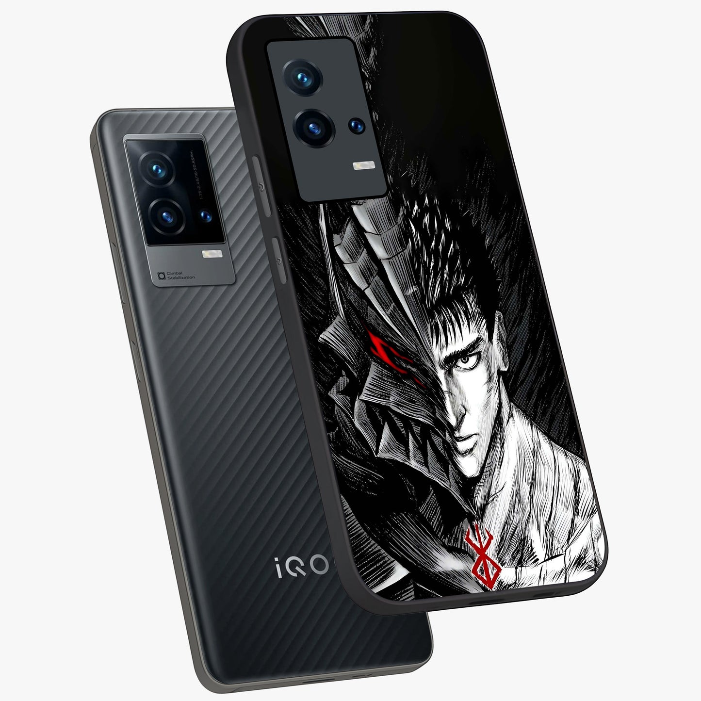 Berserker Blood Oath Glass Case displayed in angled mockup highlighting dark fantasy graphic design and powerful theme.