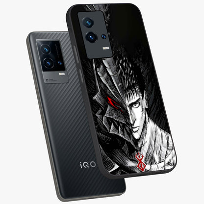 Berserker Blood Oath Glass Case displayed in angled mockup highlighting dark fantasy graphic design and powerful theme.