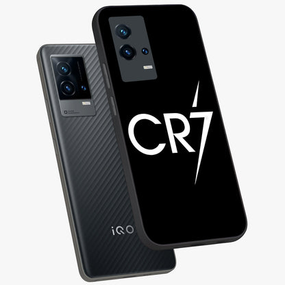 Cr7 Elite Strike Glass Case displayed in angled mockup highlighting powerful sports graphic with bold athletic theme.