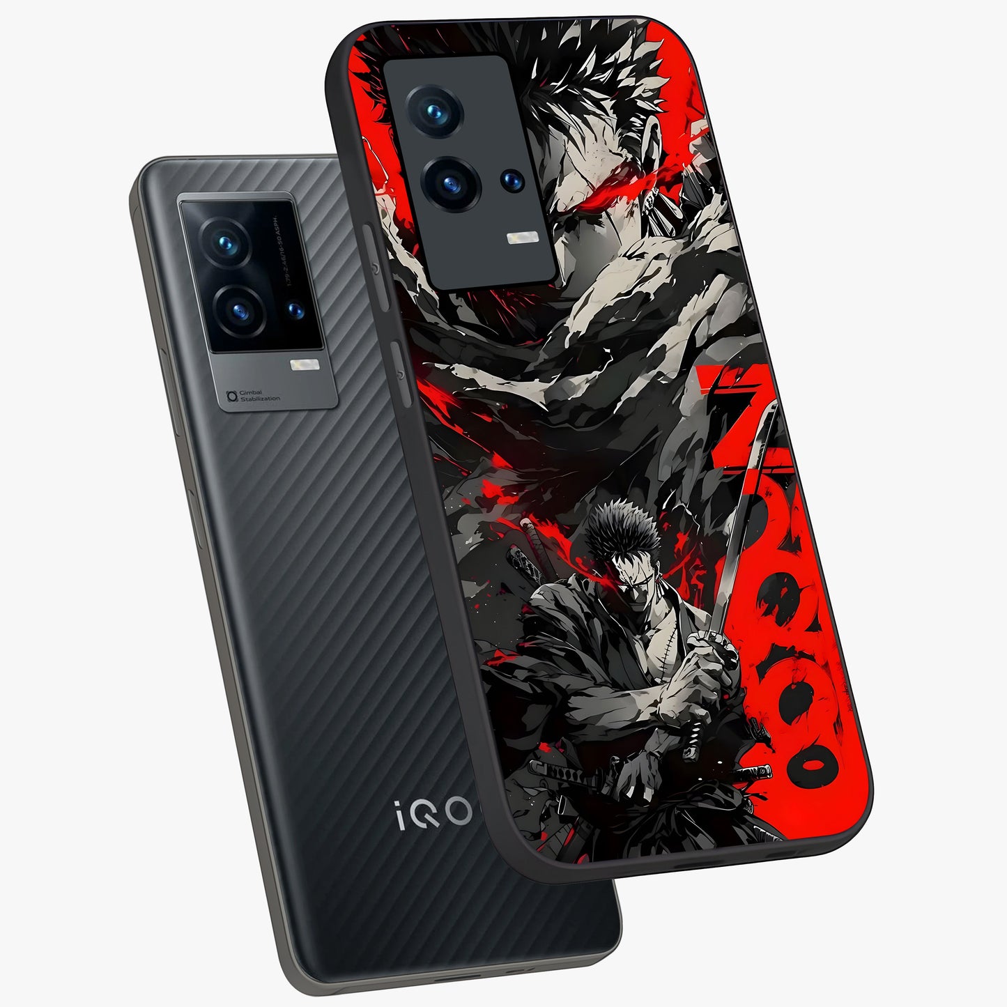 Demon Sword Resolve Glass Case displayed in angled mockup highlighting powerful demon sword illustration with dark fantasy aesthetic.