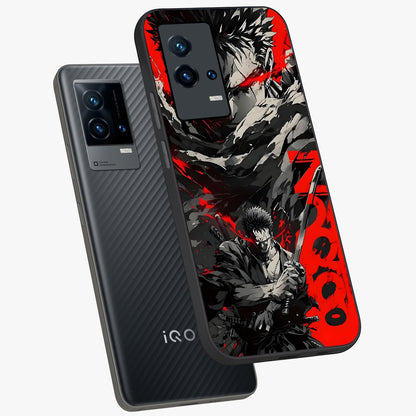 Demon Sword Resolve Glass Case displayed in angled mockup highlighting powerful demon sword illustration with dark fantasy aesthetic.